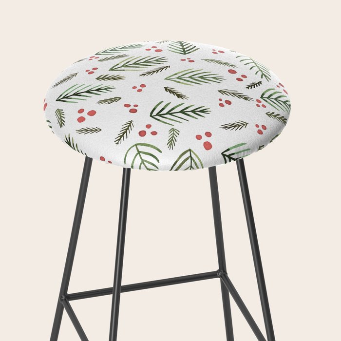 Christmas tree branches and berries - vintage Stool Gallery Image 2