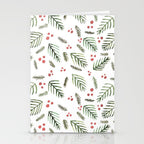 Christmas tree branches and berries - vintage Stationery Card Gallery Image 2
