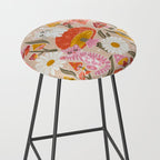 Kittens & Shrooms - Pink & Coral on Cream Stool Gallery Image 2