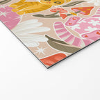 Kittens & Shrooms - Pink & Coral on Cream Welcome Mat Gallery Image 2