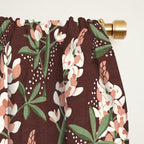 Bluebonnet Floral Brown Peach Multi Window Curtain Gallery Image 2