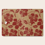 Mele Kalikimaka Vintage Pareau Hawaiian Hibiscus  Cutting Board Gallery Image 1