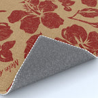 Mele Kalikimaka Vintage Pareau Hawaiian Hibiscus  Rug Gallery Image 4