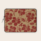 Mele Kalikimaka Vintage Pareau Hawaiian Hibiscus  Laptop Sleeve Gallery Image 1