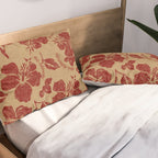 Mele Kalikimaka Vintage Pareau Hawaiian Hibiscus  Pillow Sham Gallery Image 2
