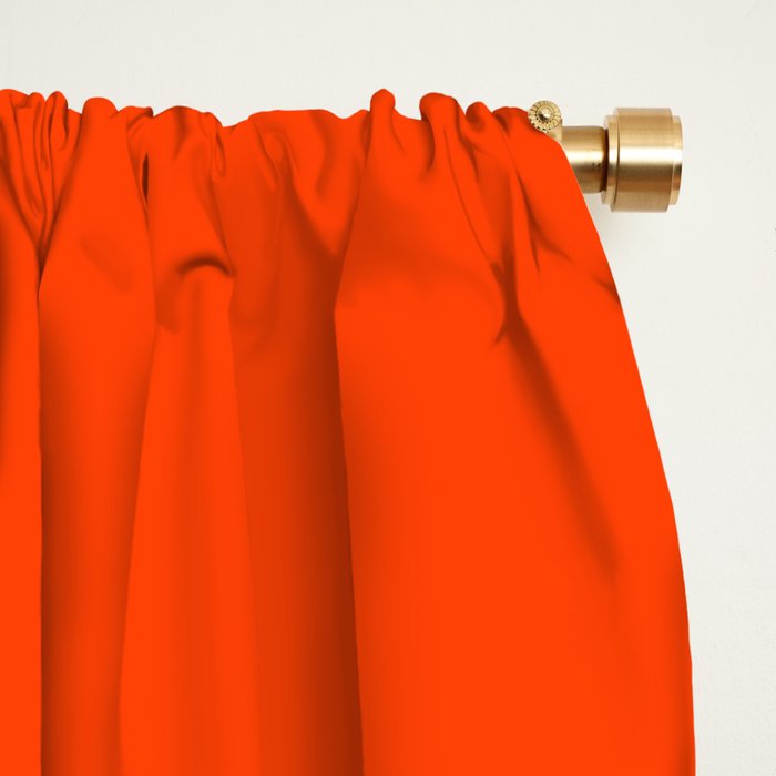 Bright Fluorescent Neon Orange Window Curtain Gallery Image 2