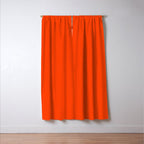 Bright Fluorescent Neon Orange Window Curtain Gallery Image 3