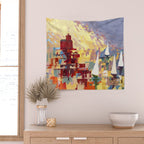 Red Lighthouse in Holland Michigan Wall Tapestry Gallery Image 2
