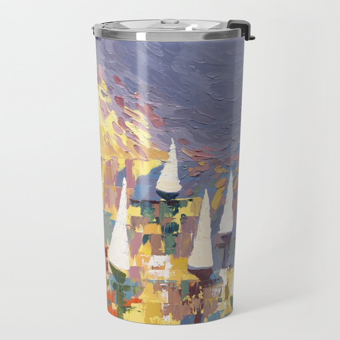 Red Lighthouse in Holland Michigan Travel Mug Gallery Image 2