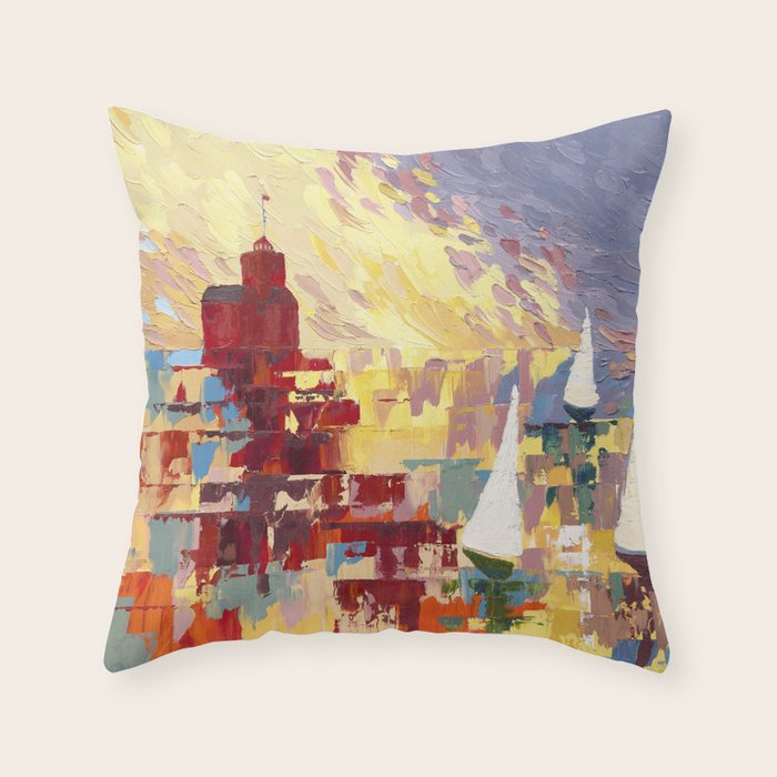 Red Lighthouse in Holland Michigan Throw Pillow Gallery Image 6
