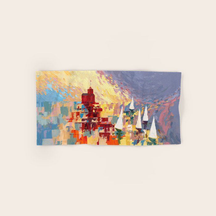 Red Lighthouse in Holland Michigan Bath Towel Gallery Image 1