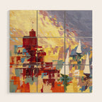 Red Lighthouse in Holland Michigan Wood Wall Art Gallery Image 1