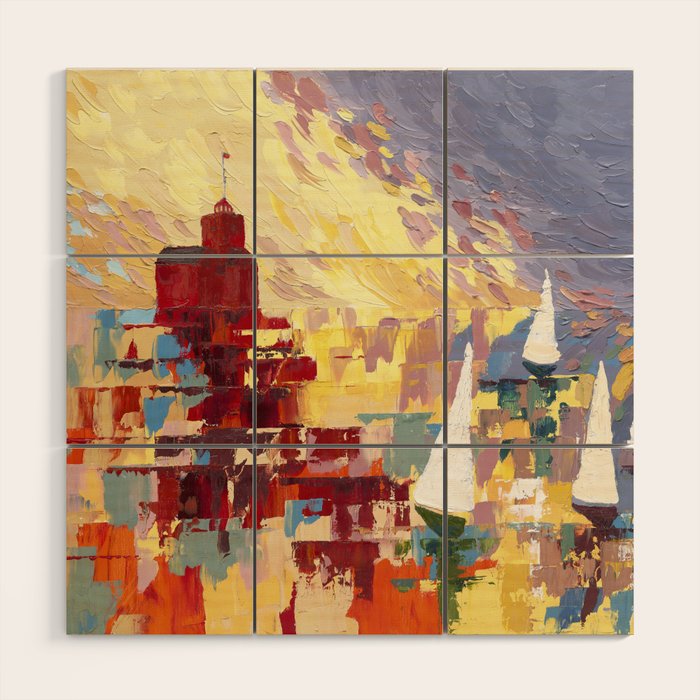 Red Lighthouse in Holland Michigan Wood Wall Art Gallery Image 1