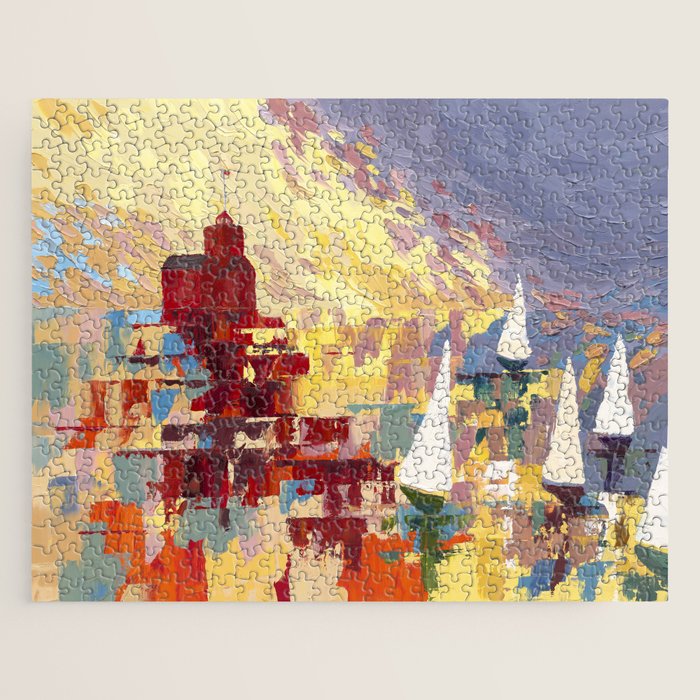 Red Lighthouse in Holland Michigan Jigsaw Puzzle Gallery Image 1