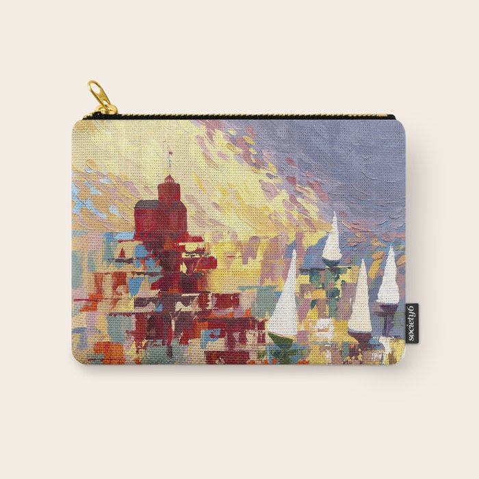 Red Lighthouse in Holland Michigan Carry All Pouch Gallery Image 1