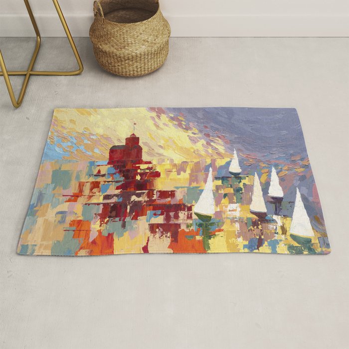 Red Lighthouse in Holland Michigan Rug Gallery Image 1