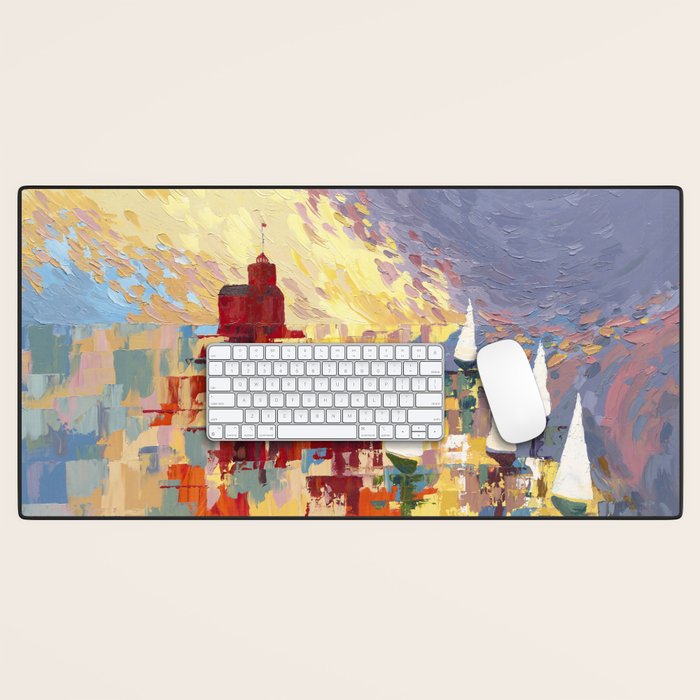 Red Lighthouse in Holland Michigan Desk Mat Gallery Image 1