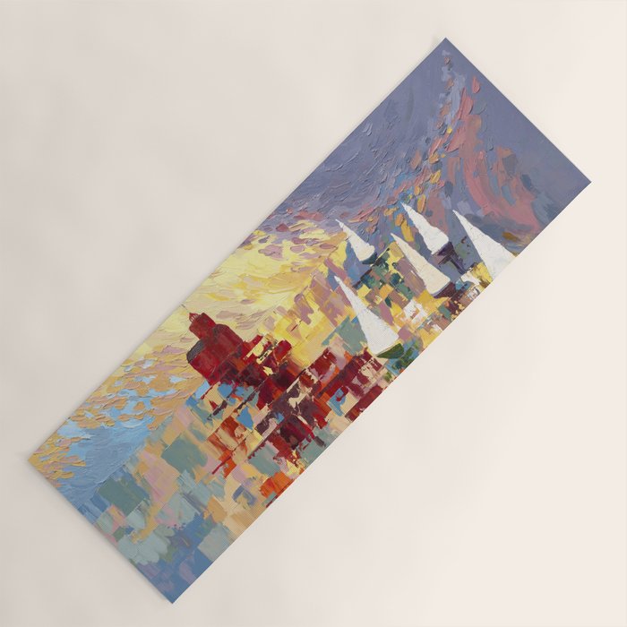 Red Lighthouse in Holland Michigan Yoga Mat Gallery Image 1