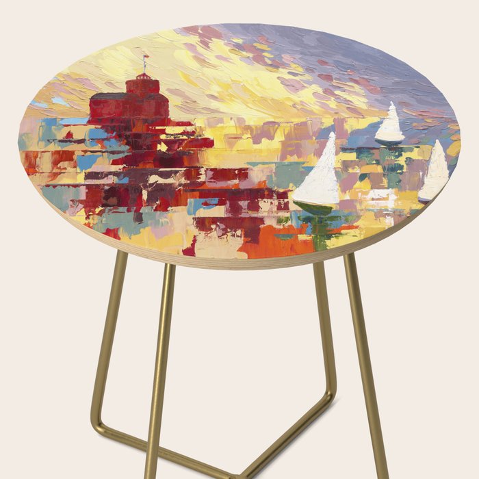 Red Lighthouse in Holland Michigan Side Table Gallery Image 2