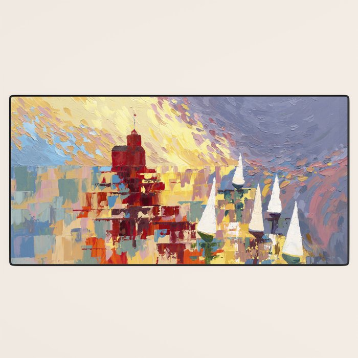 Red Lighthouse in Holland Michigan Desk Mat Gallery Image 3