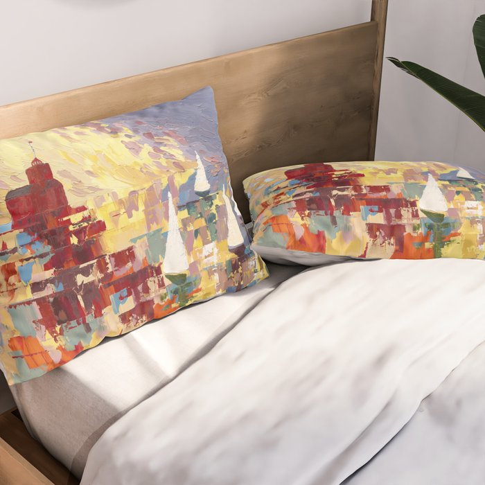 Red Lighthouse in Holland Michigan Pillow Sham Gallery Image 2