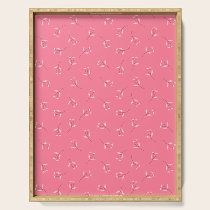 Pressed Posies - Retro Pink Serving Tray Gallery Image 1
