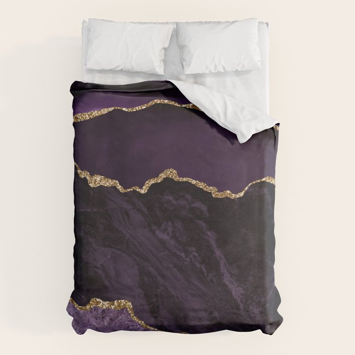 Agate Purple Gold Glitter Design Duvet Cover Gallery Image 6