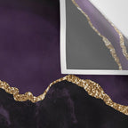 Agate Purple Gold Glitter Design Wall Tapestry Gallery Image 3
