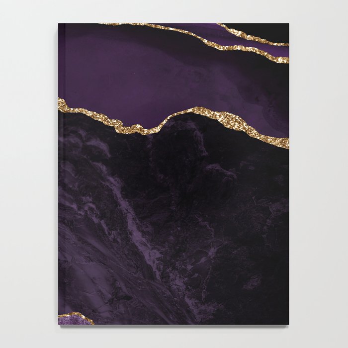 Agate Purple Gold Glitter Design Notebook Gallery Image 4