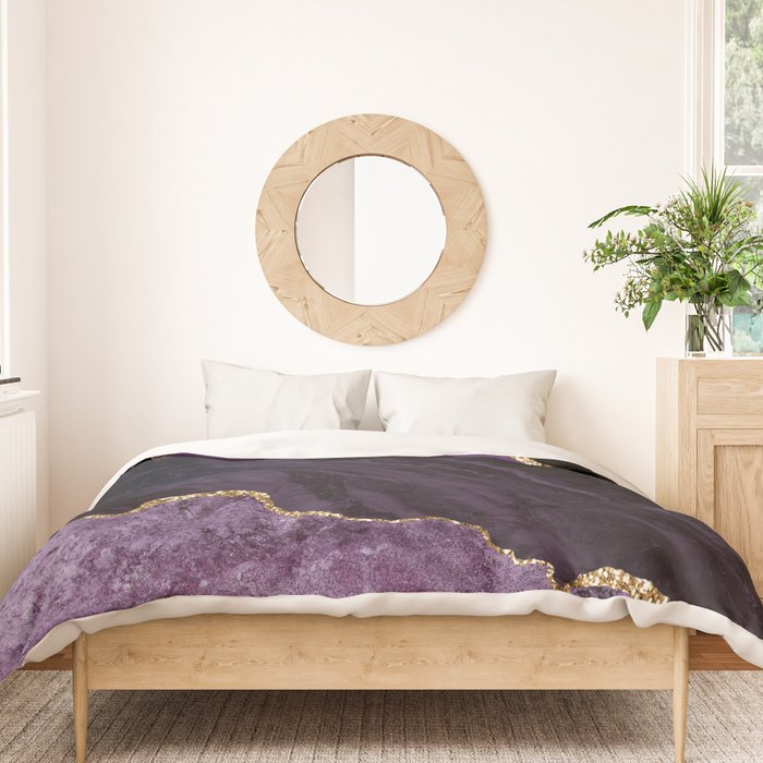 Agate Purple Gold Glitter Design Duvet Cover Gallery Image 3