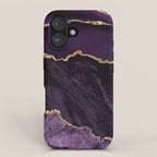 Agate Purple Gold Glitter Design iPhone Case Gallery Image 1