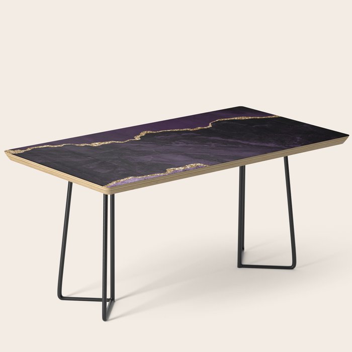 Agate Purple Gold Glitter Design Coffee Table Gallery Image 1