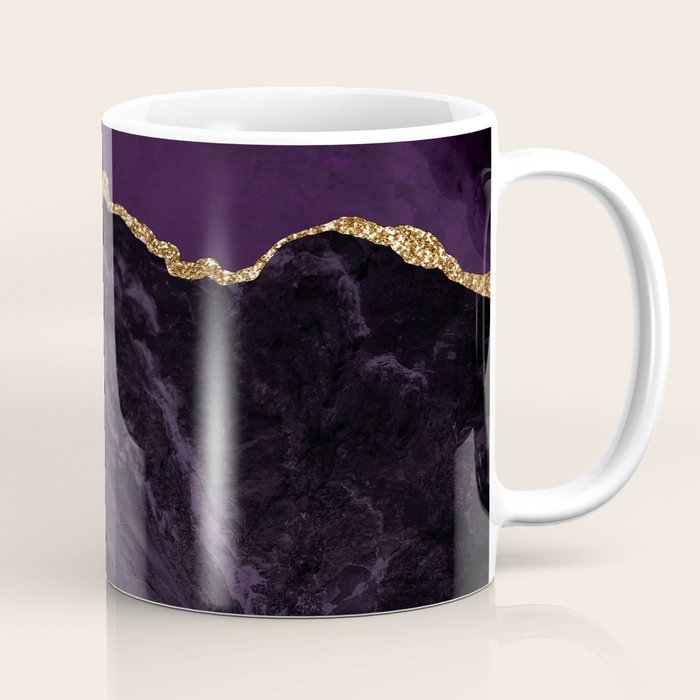 Agate Purple Gold Glitter Design Coffee Mug Gallery Image 1