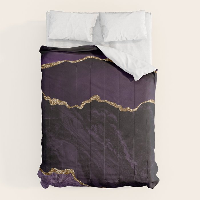 Agate Purple Gold Glitter Design Comforter Gallery Image 6