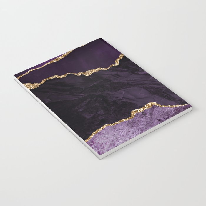 Agate Purple Gold Glitter Design Notebook Gallery Image 3