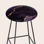 Agate Purple Gold Glitter Design Stool Gallery Image 2