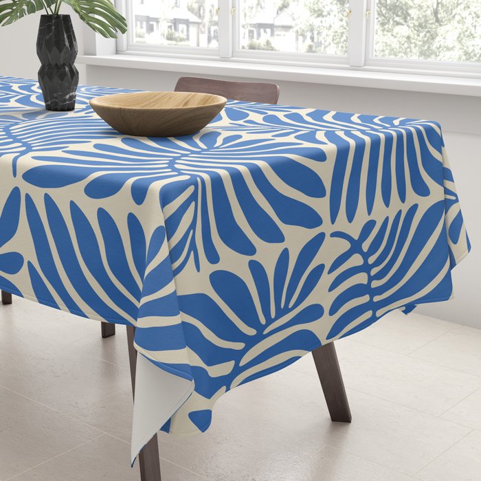 Abstract plant leaf organic shape pattern Tablecloth Gallery Image 3