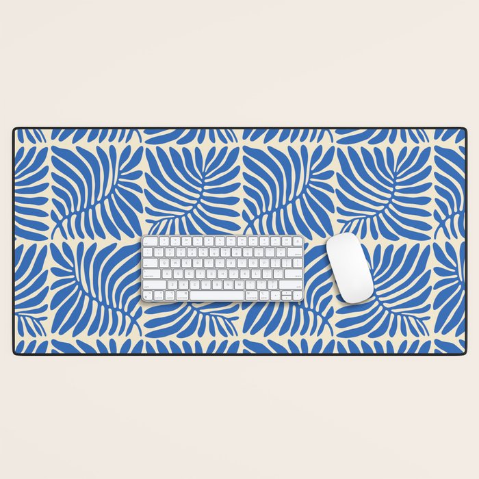 Abstract plant leaf organic shape pattern Desk Mat Gallery Image 1
