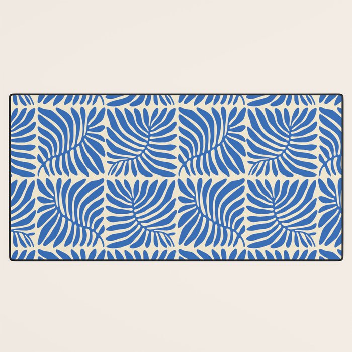 Abstract plant leaf organic shape pattern Desk Mat Gallery Image 3