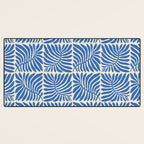 Abstract plant leaf organic shape pattern Desk Mat Gallery Image 3