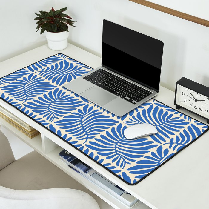 Abstract plant leaf organic shape pattern Desk Mat Gallery Image 2