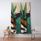 Abstract Art Tropical Leaves 41 Window Curtain Gallery Image 5