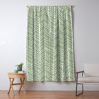 Rustic Herringbone in Sage Green Window Curtain Gallery Image 5