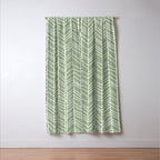 Rustic Herringbone in Sage Green Window Curtain Gallery Image 3