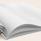 Modern, Floral Prints, Navy, Blue and Yellow Notebook Gallery Image 2