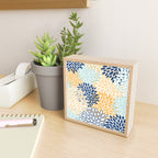 Modern, Floral Prints, Navy, Blue and Yellow Mini Art Print Gallery Image 2