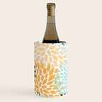 Modern, Floral Prints, Navy, Blue and Yellow Wine Chiller Gallery Image 3