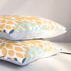 Modern, Floral Prints, Navy, Blue and Yellow Pillow Sham Gallery Image 3