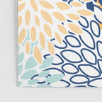 Modern, Floral Prints, Navy, Blue and Yellow Poster Gallery Image 3