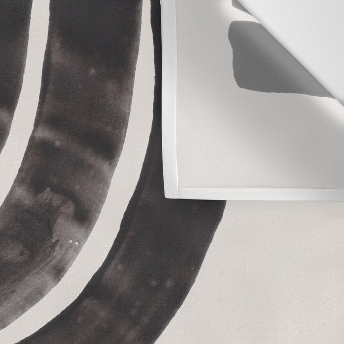 Don't Go Mid Century Modern Minimalist Black Ink Painting Funky Tribal Art Wall Tapestry Gallery Image 3